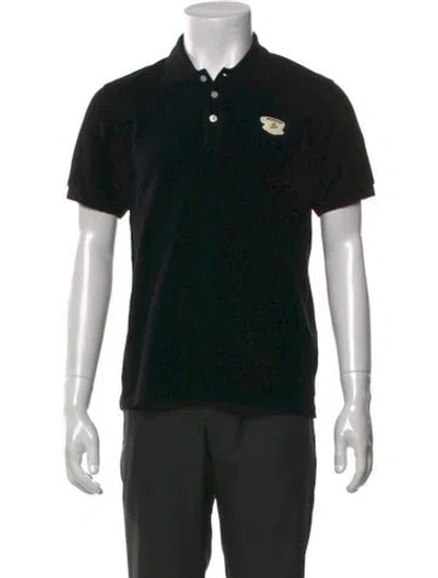Pre-owned Maison Kitsuné Collar Short Sleeve Polo Shirt W/ Tags In Black