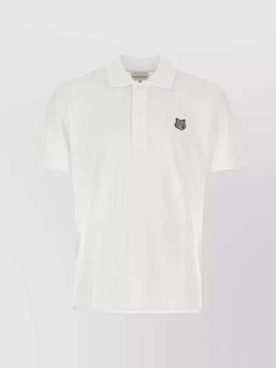 Maison Kitsuné Bold Fox Head Patch Comfort Polo In White