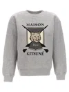 Maison Kitsuné Fox-motif Mélange Cotton Sweatshirt