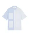 Maison Kitsuné Colour-block Striped Shirt In White