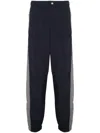 Maison Kitsuné Colour-block Track Pants In Blue