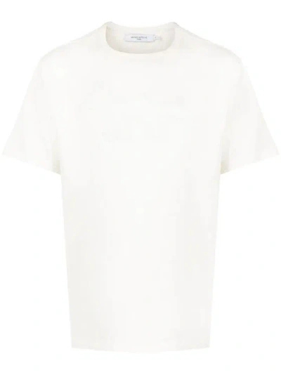 Maison Kitsuné Contour Fox Embroidered T-shirt In White