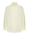 Maison Kitsuné Contour Fox Head-embroidery Cotton Shirt In White