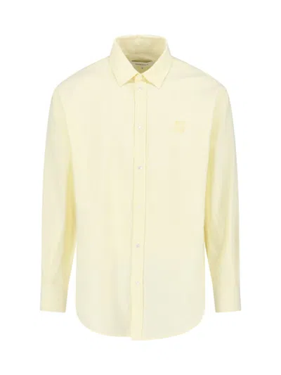 Maison Kitsuné 'contour Fox Head' Shirt In White