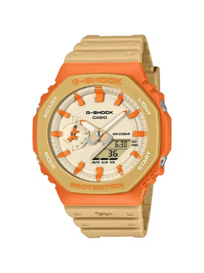 Maison Kitsuné Cork Octagon Watch 45mm In Yellow