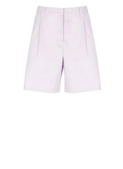 Maison Kitsuné Cotton Bermuda Shorts In Gray