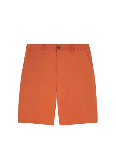 MAISON KITSUNÉ COTTON BERMUDA SHORTS WITH BACK LOGOED LABEL