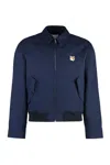 Maison Kitsuné Maison Kitsune Harrington Fox Head Patch Jacket In Blue