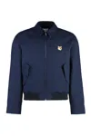 Maison Kitsuné Maison Kitsune Harrington Fox Head Patch Jacket In Blue