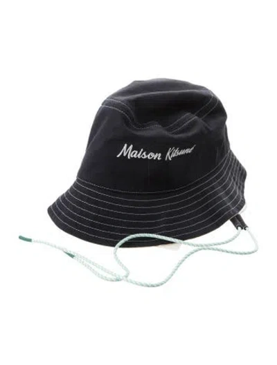 Pre-owned Maison Kitsuné Cotton Bucket Hat In Blue