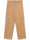 Maison Kitsuné Cotton Cargo Pants In Neutrals