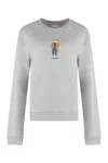Maison Kitsuné Graphic Print Crew-neck Sweatshirt With Ribbed Edges