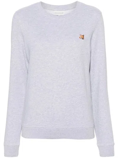 Maison Kitsuné Cotton Crew-neck Sweatshirt In Blue
