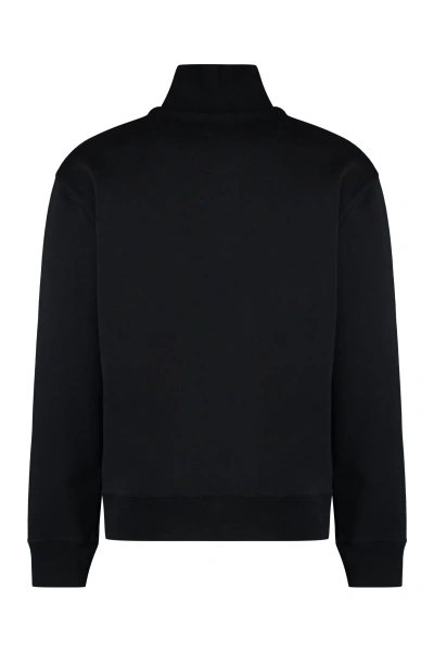 Maison Kitsuné Cotton Crew-neck Sweatshirt In Black