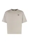 Maison Kitsuné Logo T-shirt In Grey