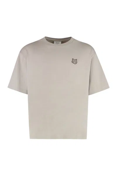 Maison Kitsuné Logo T-shirt In Grey