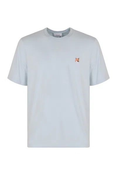 Maison Kitsuné Cotton Crew-neck T-shirt In Blue