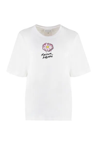 Maison Kitsuné Cotton Crew-neck T-shirt In White