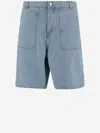 Maison Kitsuné Maison Kitsune' Cotton Denim Short Pants In Denim