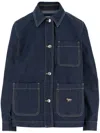 Maison Kitsuné Workwear Denim Jacket In Blue