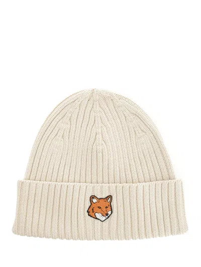 Maison Kitsuné Cotton Hat In Neutral