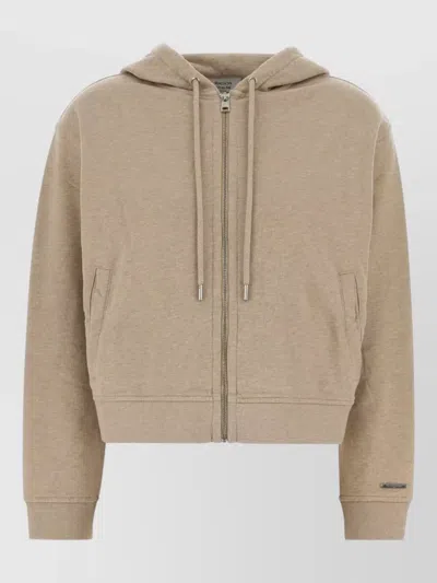 Maison Kitsuné Cotton Hooded Sweatshirt Long Sleeve Design In Neutral