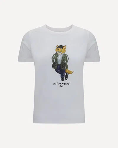 Maison Kitsuné Cotton Logo T-shirt In White