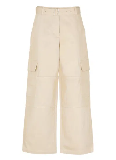 Maison Kitsuné Cotton Trousers In Neutral