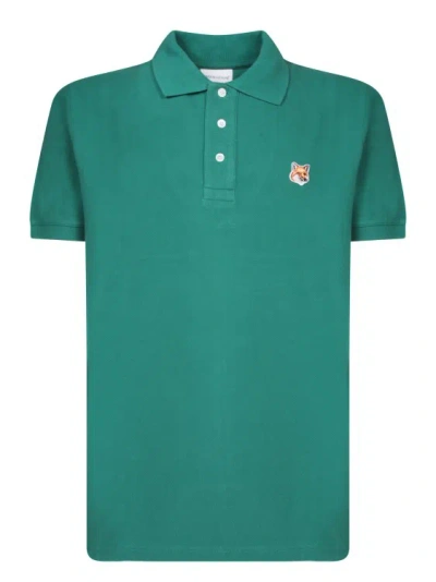 Maison Kitsuné Cotton Polo Shirt In Green