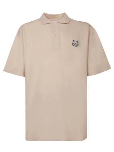Maison Kitsuné Cotton Polo Shirt In Brown