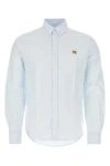 Maison Kitsuné Mini Fox Head Classic Shirt And Blouse Light Blue