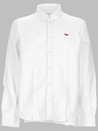 Maison Kitsuné Cotton Shirt For Men - Summer Collection In White