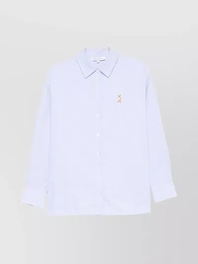 MAISON KITSUNÉ COTTON SHIRT WITH LONG SLEEVES AND STRUCTURED COLLAR