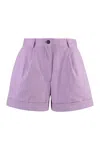 Maison Kitsuné Cotton Shorts With Belt Loops And Pockets