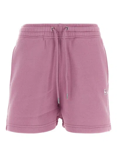 Maison Kitsuné Cotton Shorts In Pink