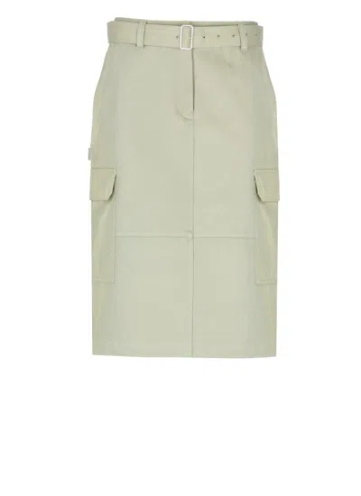 Maison Kitsuné Cotton Skirt In Green