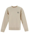 Maison Kitsuné Bold Fox Head Patch Comfort Sweatshirt In Beige