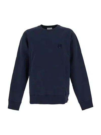 Maison Kitsuné Cotton Sweatshirt In Blue