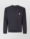 Maison Kitsuné Cotton Sweatshirt Featuring Fox Head Design In Blue