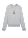 Maison Kitsuné Cotton Sweatshirt With Dressed Fox Print In Grey