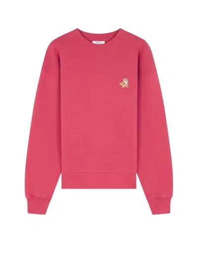 Maison Kitsuné Fox Patch Sweatshirt In Red