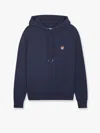 Maison Kitsuné Cotton Sweatshirt With Iconic Embroidered Logo On The Front In Blue
