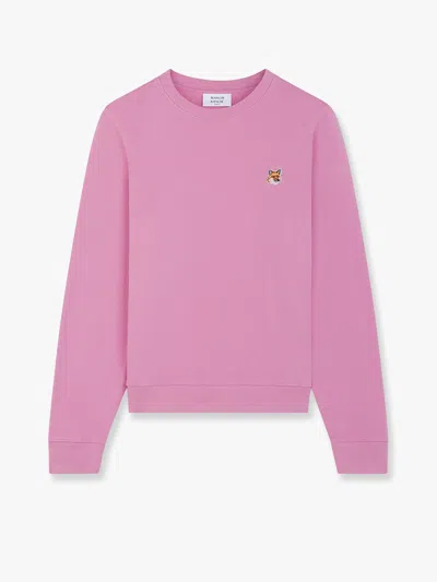 Maison Kitsuné Cotton Sweatshirt With Iconic Embroidered Logo On The Front