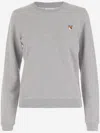Maison Kitsuné Fox Head Regular Fit Sweatshirt In Grey