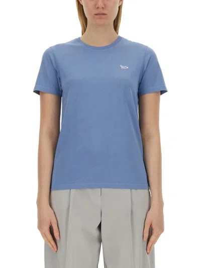 Maison Kitsuné Cotton T-shirt In Azure