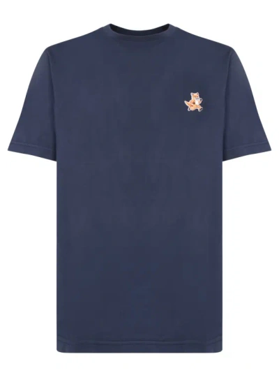Maison Kitsuné Cotton T-shirt In Blue