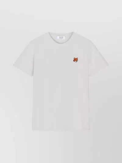 Maison Kitsuné Cotton T-shirt Featuring Fox Head Design In White