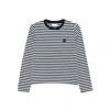 Maison Kitsuné Bold Fox Head Patch Multi Stripes Regular Ls T-shirt-shirt Clothing