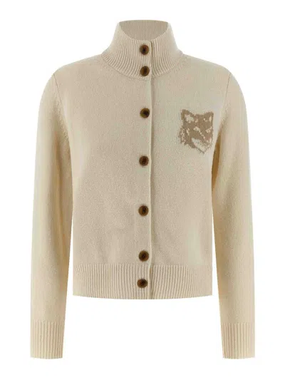 Maison Kitsuné Cardigan In Neutral