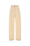 Maison Kitsuné Maison Kitsune Cream Cotton Pant In Paper